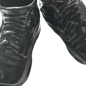 Vintage 1940s black ceramic boys shoes